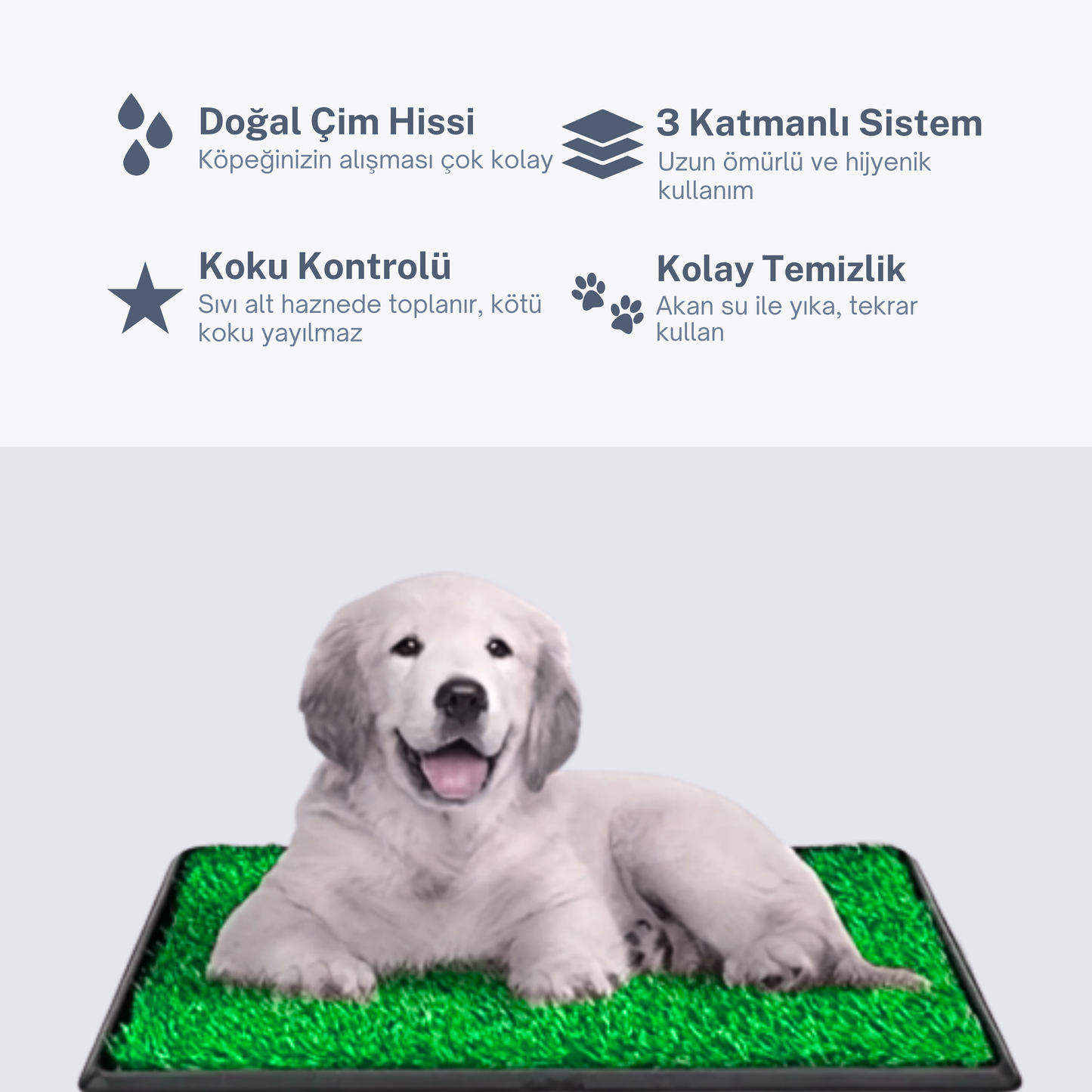 PawGrass™ Çim Pedi – Doğal Hissiyatlı Köpek Tuvaleti
